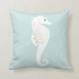 Nautisches Kissen mit Meerpferd