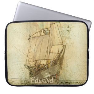 Nautisches klassisches Schiff (neutral) Laptopschutzhülle