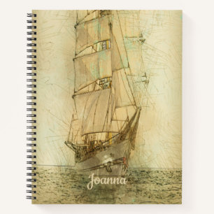 Nautisches klassisches Schiff (neutral) Notizbuch