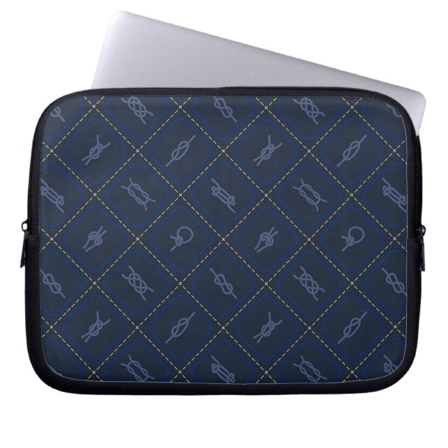 Nautisches Knotmuster Laptopschutzhülle (Vorderseite)