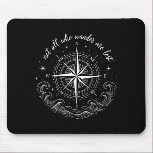Nautisches Kompassrosendesign mit inspirierend Mousepad