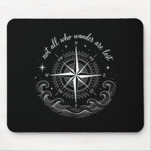 Nautisches Kompassrosendesign mit inspirierend Mousepad