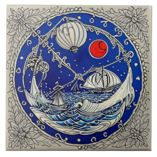 Nautisches Meerleben traditionelle Keramik-Kunst N Fliese