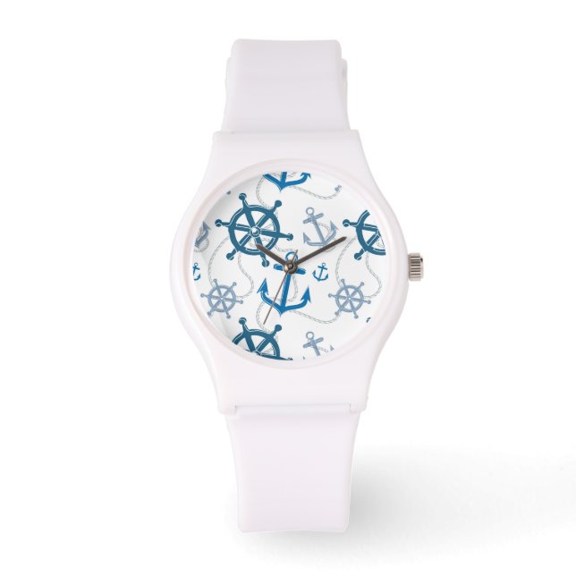 Nautisches Muster Armbanduhr (Vorderseite)