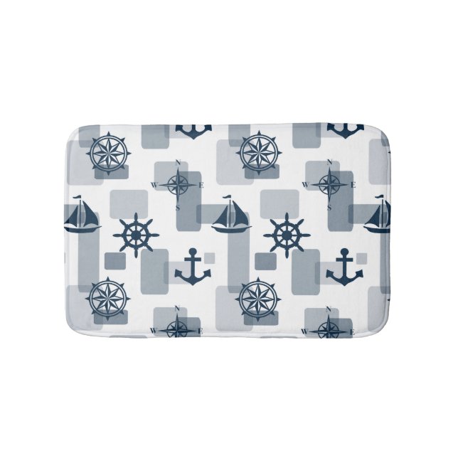 Nautisches Muster Badematte (Vorderseite)