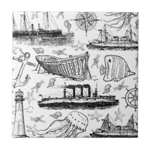 Nautisches Muster Fliese