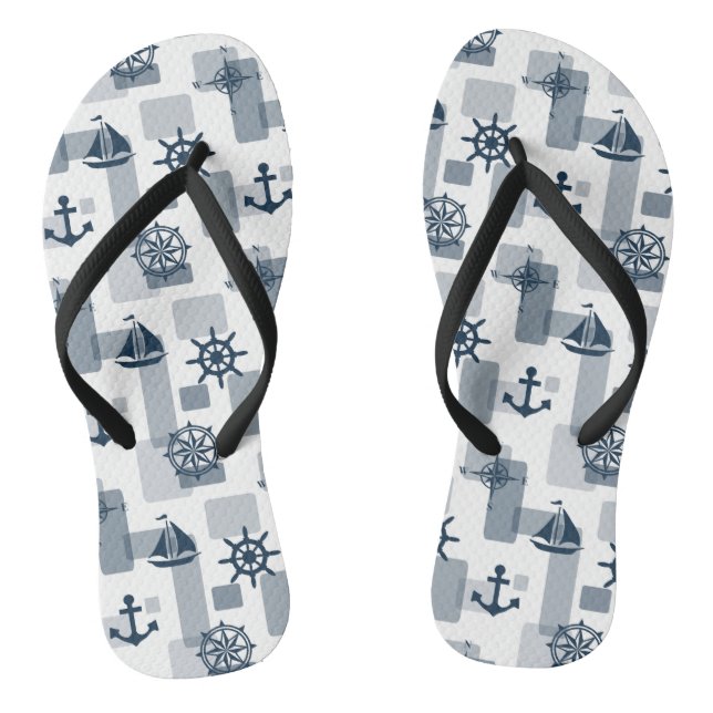 Nautisches Muster Flip Flops (Fußbett)