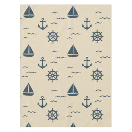 Nautisches Muster mit Anchor Sailboat Compass Tischdecke