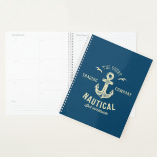 Nautisches Retro-Logo Planer