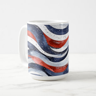 Nautisches Rot Weiß Blau Kaffeetasse