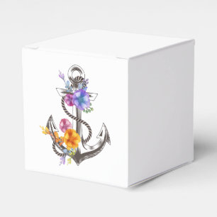 Nautisches Schiff Anker Florales Hochzeitsgeschenk Geschenkschachtel
