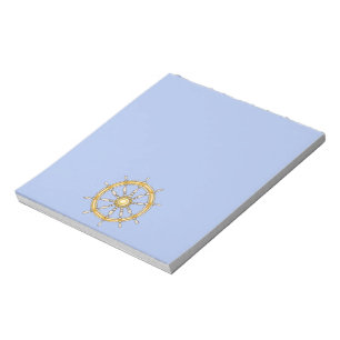 Nautisches Schiffrad 1 Notepad Notizblock