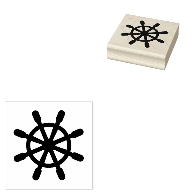 Nautisches Schiffrad Gummistempel (Stempel)