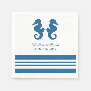 Nautisches Seepferd Papier Napkins Serviette