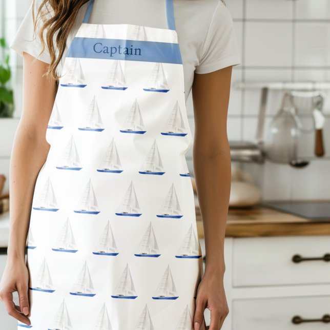 Nautisches Segelboot Küste Schürze (Sail Boat Apron)