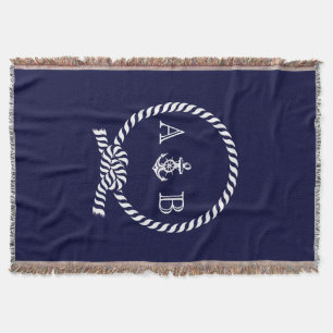 Nautisches Seil- und Anker-Monogramm Decke
