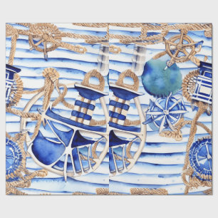 Nautisches Thema Geschenkpapier
