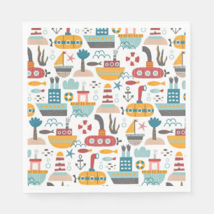 Nautisches Thema Napkins Serviette