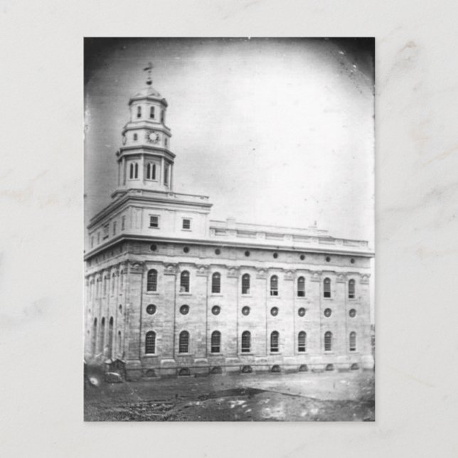Nauvoo Temple daguerreotype Postkarte (Vorderseite)