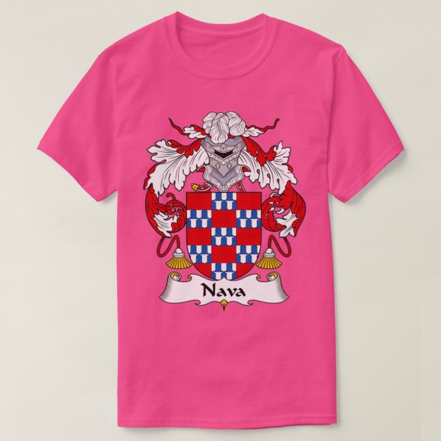 Nava Coat of Arms Familienwappen T-Shirt (Design vorne)