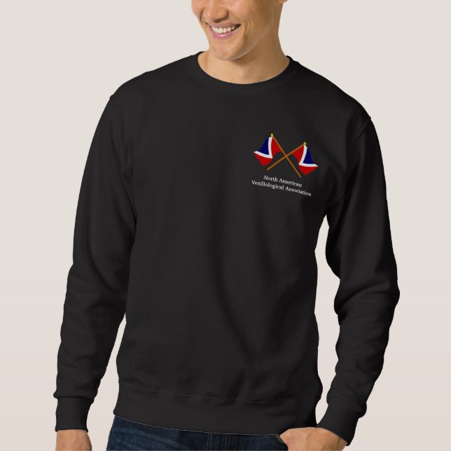 NAVA Crossed Flags Sweatshirt mit Text (Vorderseite)