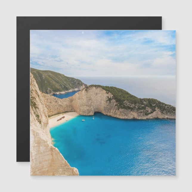 Navagio Beach Griechenland Magnetkarte (Vorne/Hinten)