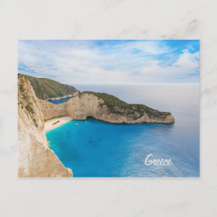 Navagio Beach Griechenland Postcard Zakynthos Ship Postkarte