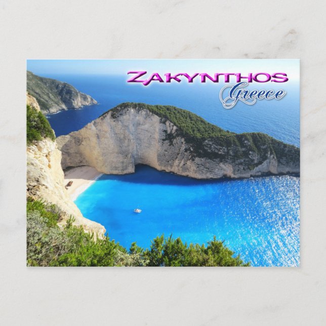 Navagio Beach, Zakynthos, Griechenland Postkarte (Vorderseite)