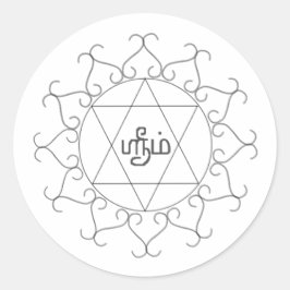 Navagraha-Kolam_Friday Runder Aufkleber