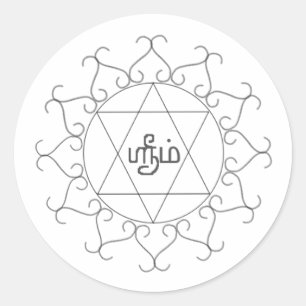 Navagraha-Kolam_Friday Runder Aufkleber