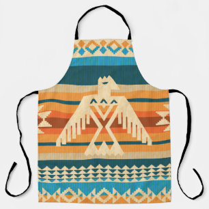 Navajo-abstraktes nahtloses Muster mit Adler Schürze