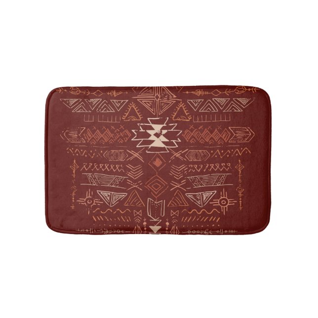 Navajo Aztec: Ethnisches Doodle-Muster. Badematte (Vorderseite)