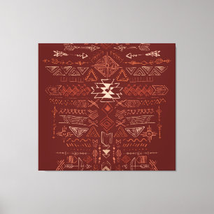 Navajo Aztec: Ethnisches Doodle-Muster. Leinwanddruck