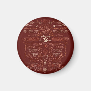 Navajo Aztec: Ethnisches Doodle-Muster. Magnet