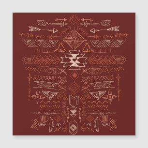 Navajo Aztec: Ethnisches Doodle-Muster. Magnetkarte