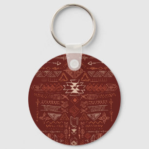Navajo Aztec: Ethnisches Doodle-Muster. Schlüsselanhänger