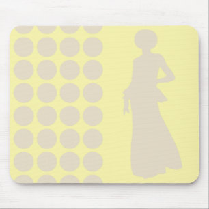 Navajo Cream Neutral Dots Fashion Silhouette Mousepad