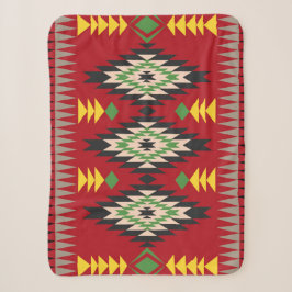 Navajo Design-1 Sherpa Blanket Sherpadecke