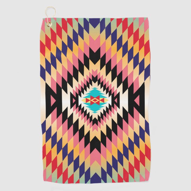 Navajo Design-7 Golf-Handtuch Golfhandtuch (Vorderseite)