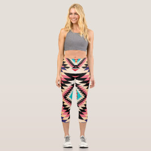 Navajo Design-7 High Waisted Capris