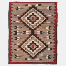 NAVAJO FEATHER PATTERN TAPESTRY 1900 reprint Fleecedecke