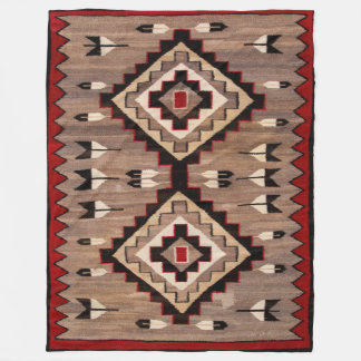 NAVAJO-FEDERMUSTER-TAPETE 1900er Nachdruck Fleecedecke