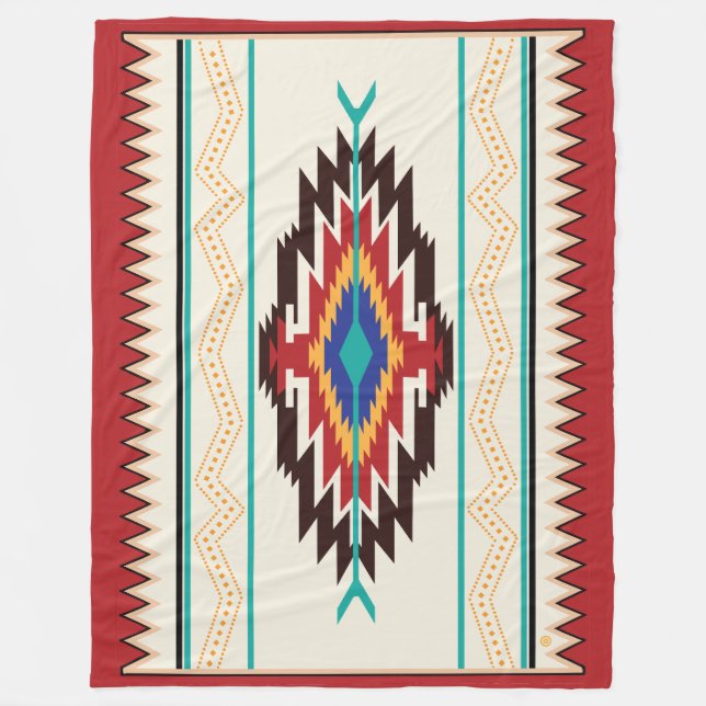 Navajo-Fleece-Decke Fleecedecke (Vorderseite)