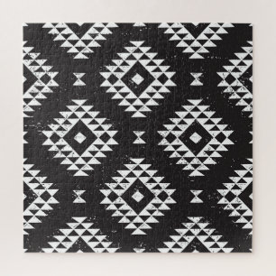 Navajo Geometric: Schwarz-weißes Stamm.