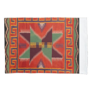 NAVAJO INDIAN 1800S STORSE SADDLE BLANKET SHERPA KISSENBEZUG
