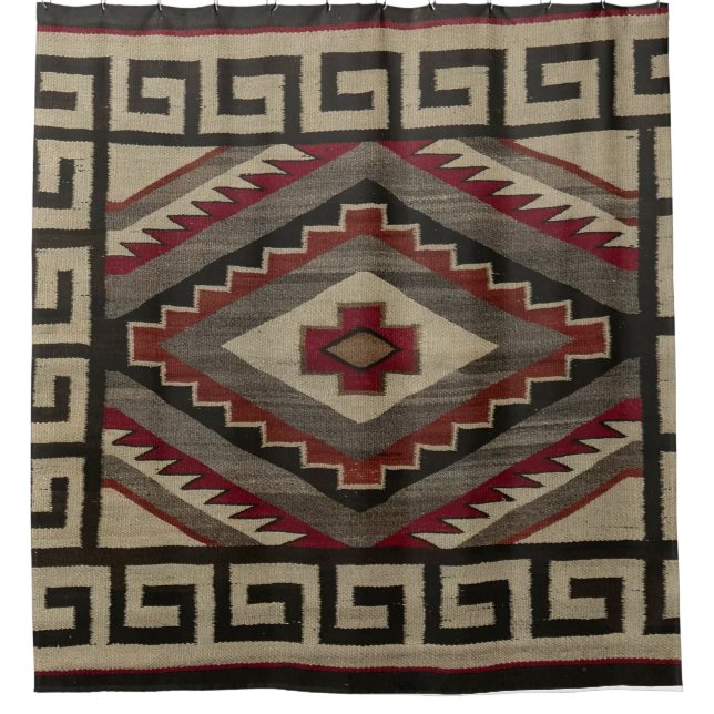 NAVAJO INDIAN ANTIQUE DESIGN DUSCHVORHANG (Vorderseite)