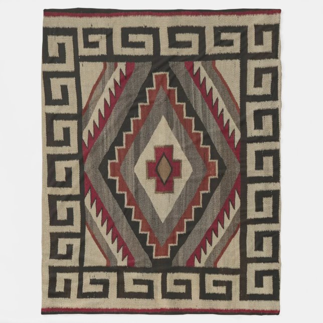 NAVAJO INDIAN ANTIQUE TAPESTRY FLEECEDECKE (Vorderseite)