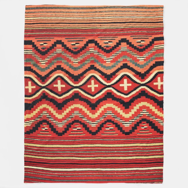 NAVAJO INDIAN KIND BLANKET AUS 1800 FLEECEDECKE (Vorderseite)