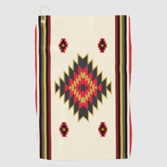 Navajo Muster 6 Golfhandtuch (Vorderseite)