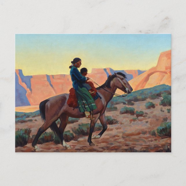 Navajo Mutter, 1945 von Maynard Dixon Postkarte (Vorderseite)